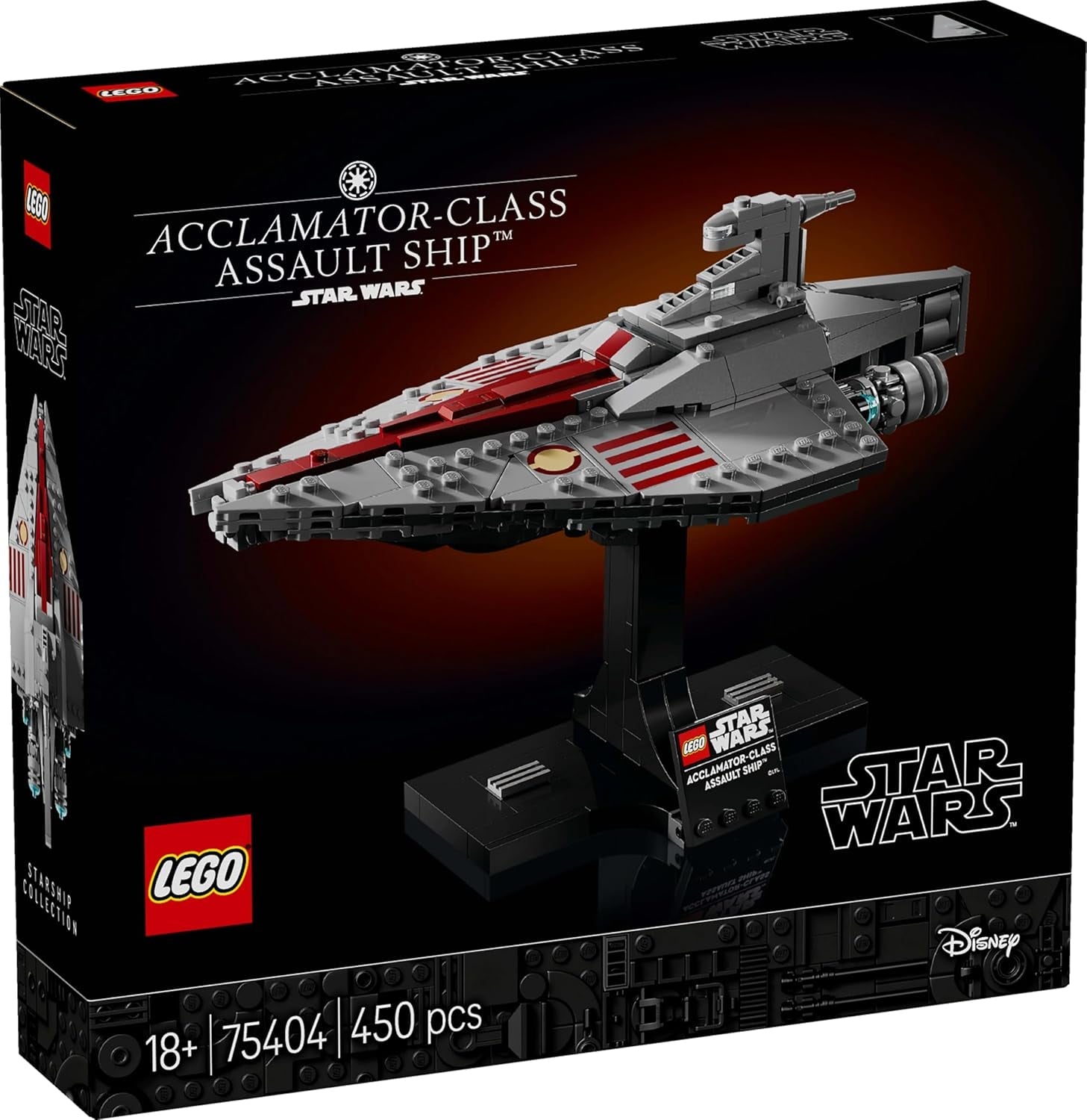 LEGO Star Wars 75404 Nave d'assalto di classe Acclamator dell'Attacco dei Cloni - Astronave da collezionare, costruire ed esporre - Set di costruzione Fantasy - Regalo per adulti e fan adolescenti Set di costruzione Besuche den LEGO-Store
