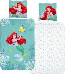 Arielle Meerjungfrau Bettbezug 135X200 80X80 Baumwolle · Kinderbettwäsche Für Mädchen Disney Prinzessin Sirena · 2 Teilig Naty Shop Titolo predefinito