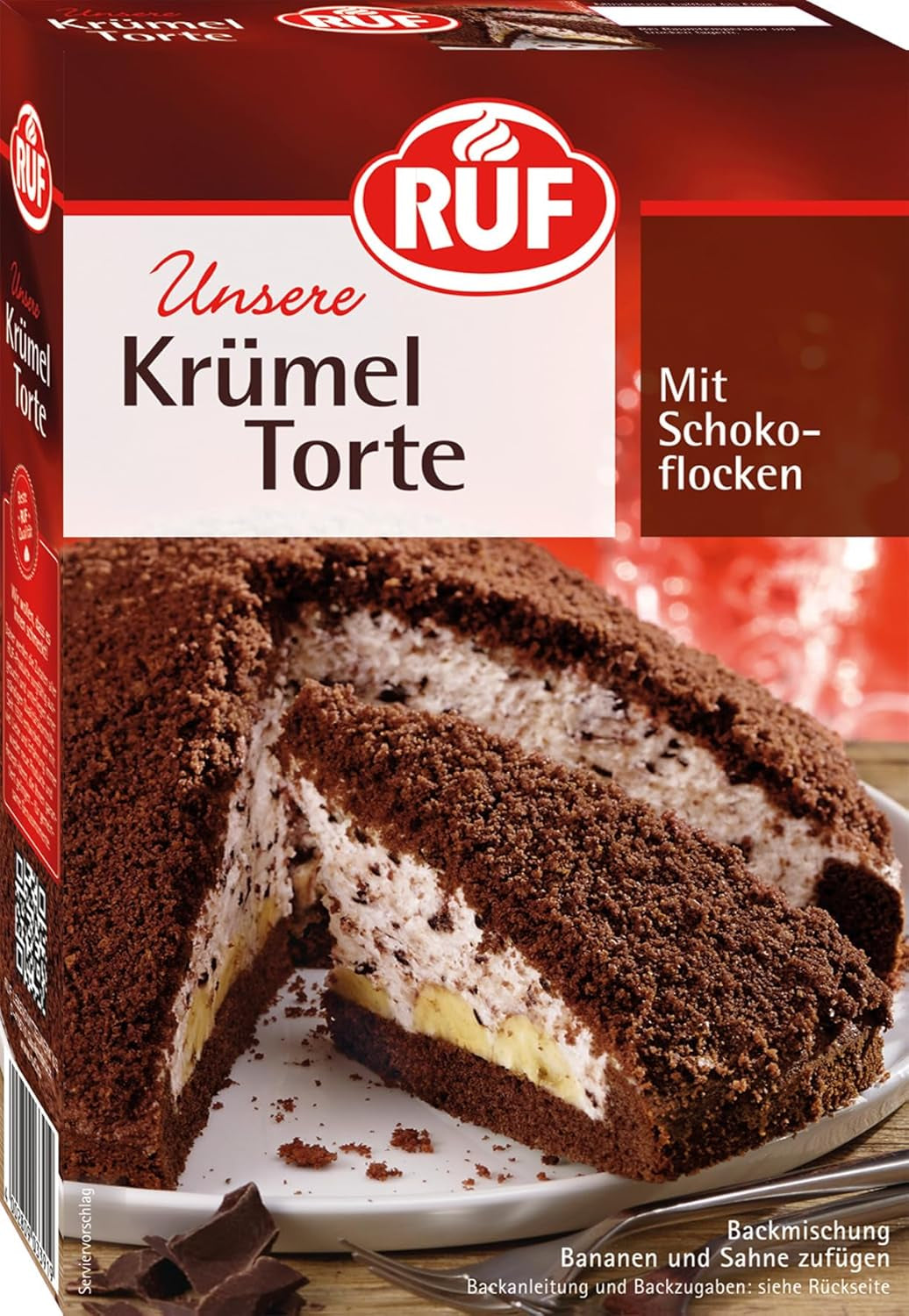 RUF Torta Di Apfel, Backmischung Für Eine Apfel-Torte Con Sahne-Creme Und Zimt-Zucker, Apfel-Zimt-Torte, Vegan Naty Shop Maulwurfkuchen 425 G (1Er Pack)