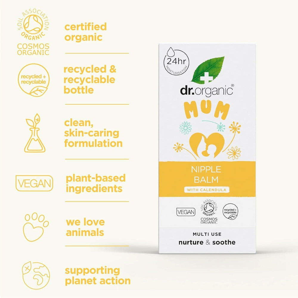 Dr Organic Balsamo per Capezzoli con Calendula, Lanolina, Sollievo Naturale, Per ferite e capezzoli screpolati, 30 ml Accessori Alimentazione e Allattamento Bebe Naty Shop