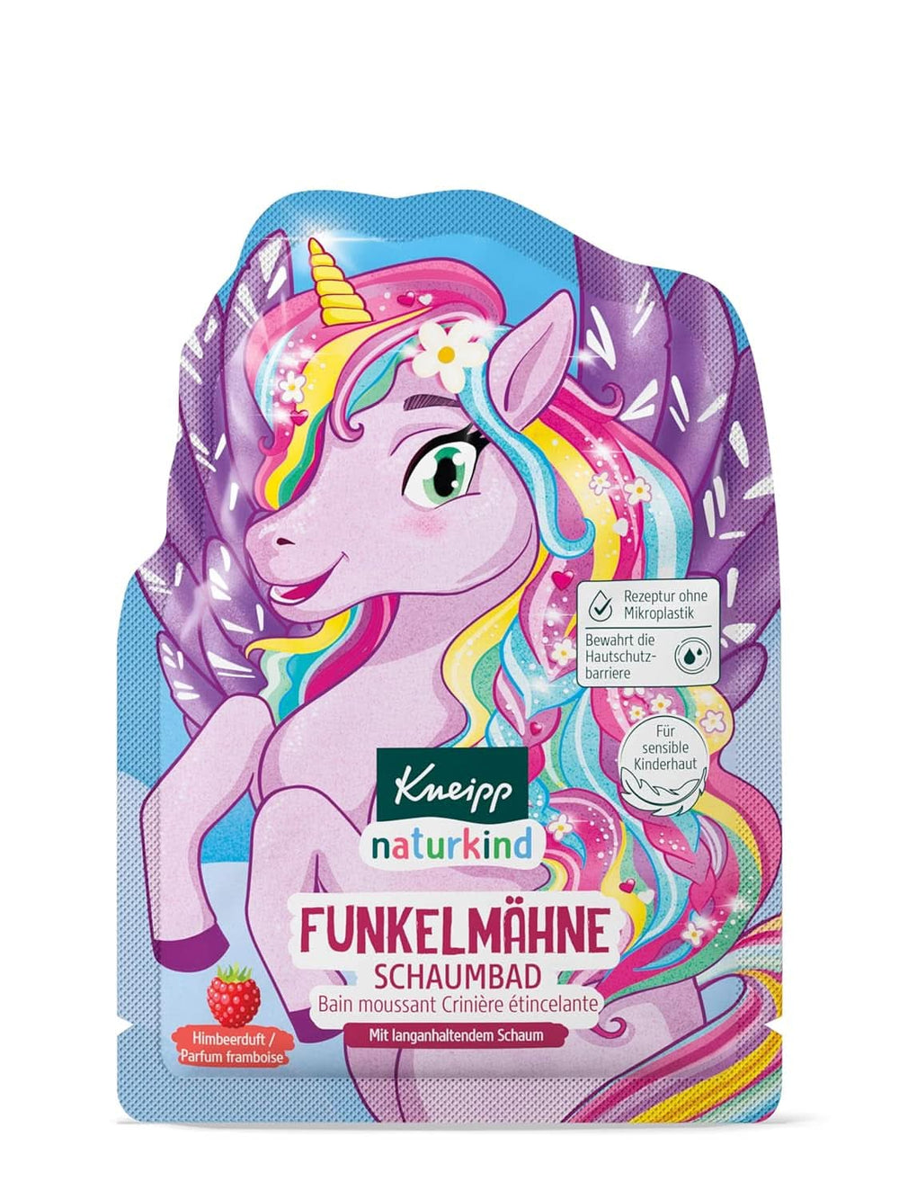 Kneipp Naturkind, aditiv de baie unicorn pentru copii cu aromă de zmeură și ulei de jojoba hrănitor, 40 ml Duș și baie Naty Shop