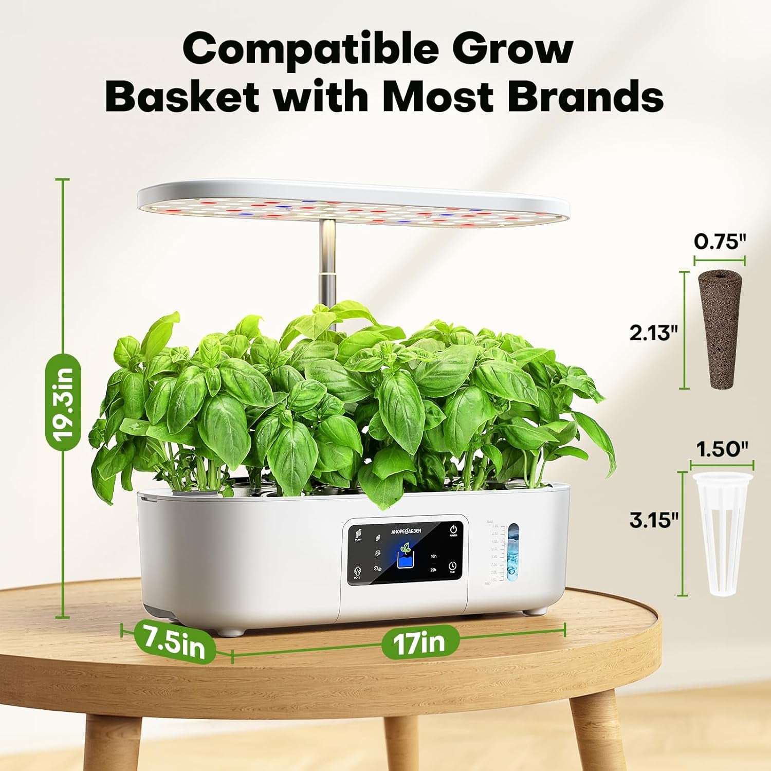 Kit sistem de creștere hidroponică pentru grădină de plante aromatice interioare cu lumină de creștere