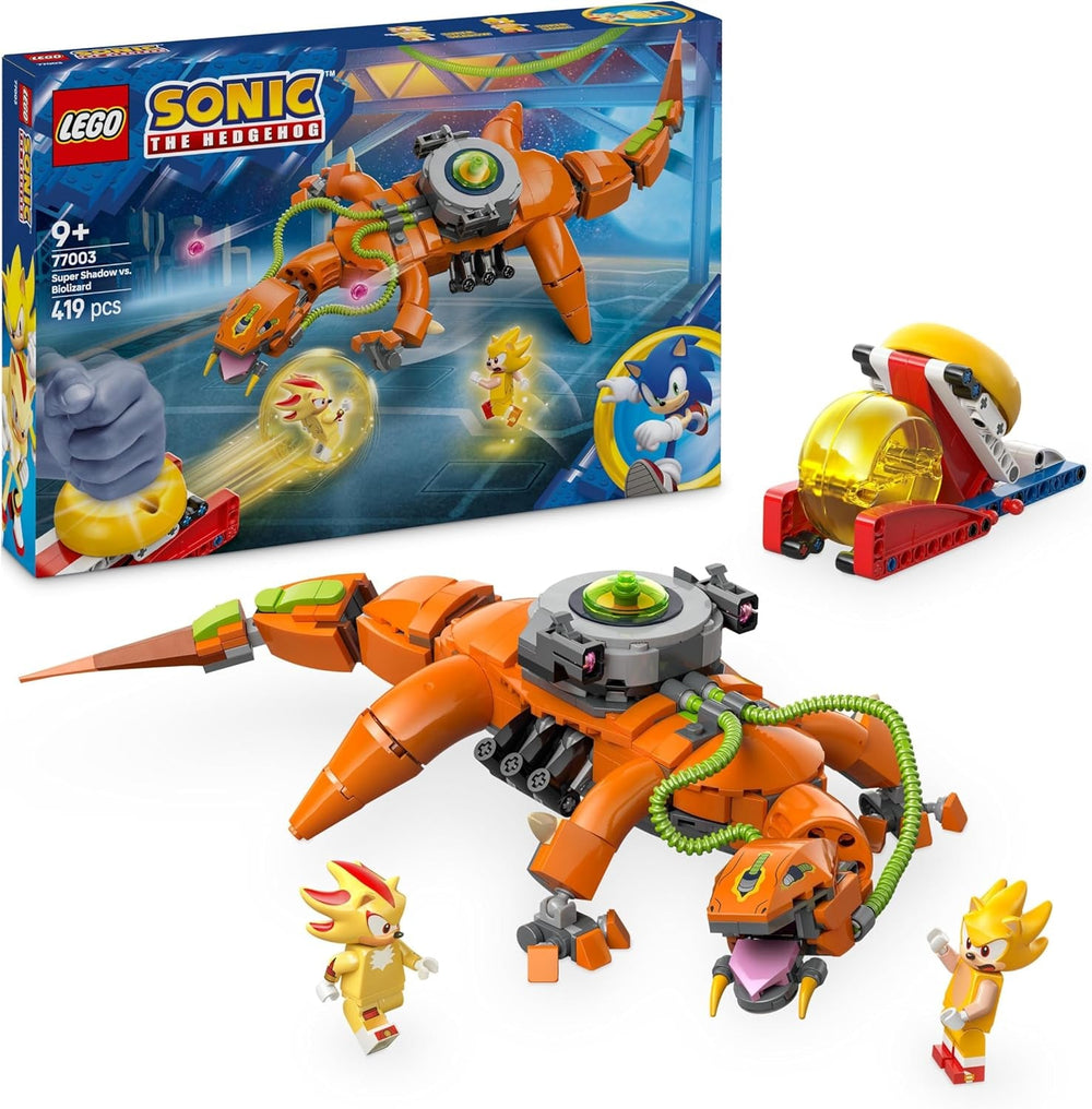 LEGO Sonic il riccio Super Shadow vs. Giocattolo da giocatore Biolizard, regalo per ragazzi e ragazze, set da gioco da collezione per bambini e appassionati di videogiochi con personaggi 77003 Set da costruzione Besuche den LEGO-Store Titolo predefinito