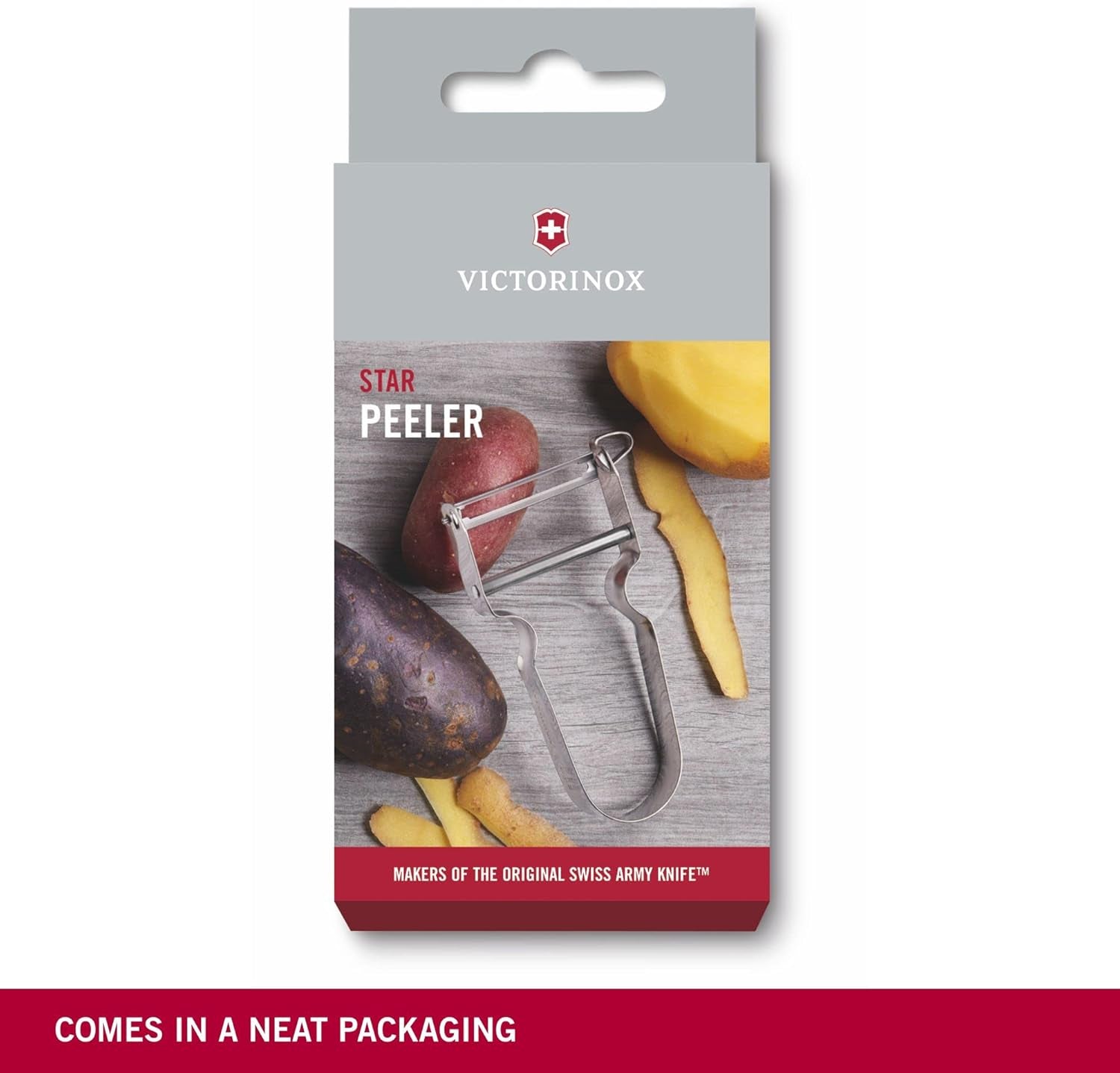 Victorinox STAR peeler, Peeler de cartofi, Cu două tăișuri, Cu lamă pendulară Peeler Naty Shop