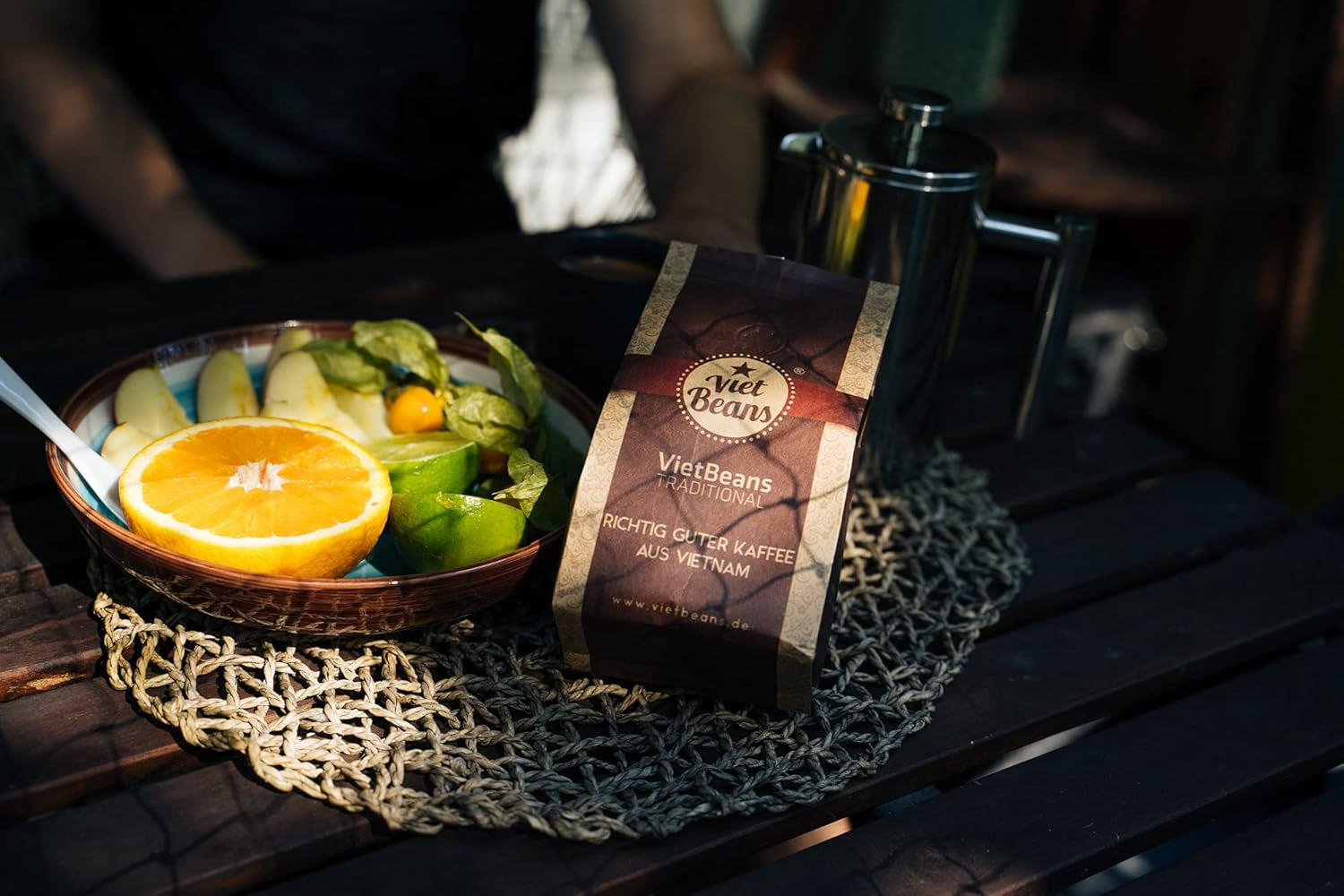 VietBeans Traditional – Ganze Kaffeebohnen – Traditionelle Trommelröstung - Hochwertiger vietnamesischer Kaffee – Geeignet für Vollautomaten - 250g