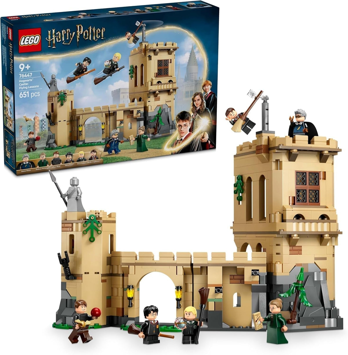 Castello di Hogwarts LEGO Harry Potter: Lezioni di volo Adventure Playset con 6 minifigure da collezione, tra cui Draco Malfoy e la Professoressa McGonagall, Set di giochi di ruolo per ragazzi e ragazze 9 anni 76447 Set di costruzione Besuche den LEGO-Store Titolo predefinito