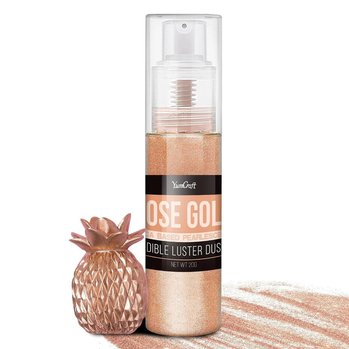 Spray glitter comestibil, 20 grame Naty Shop Roségold