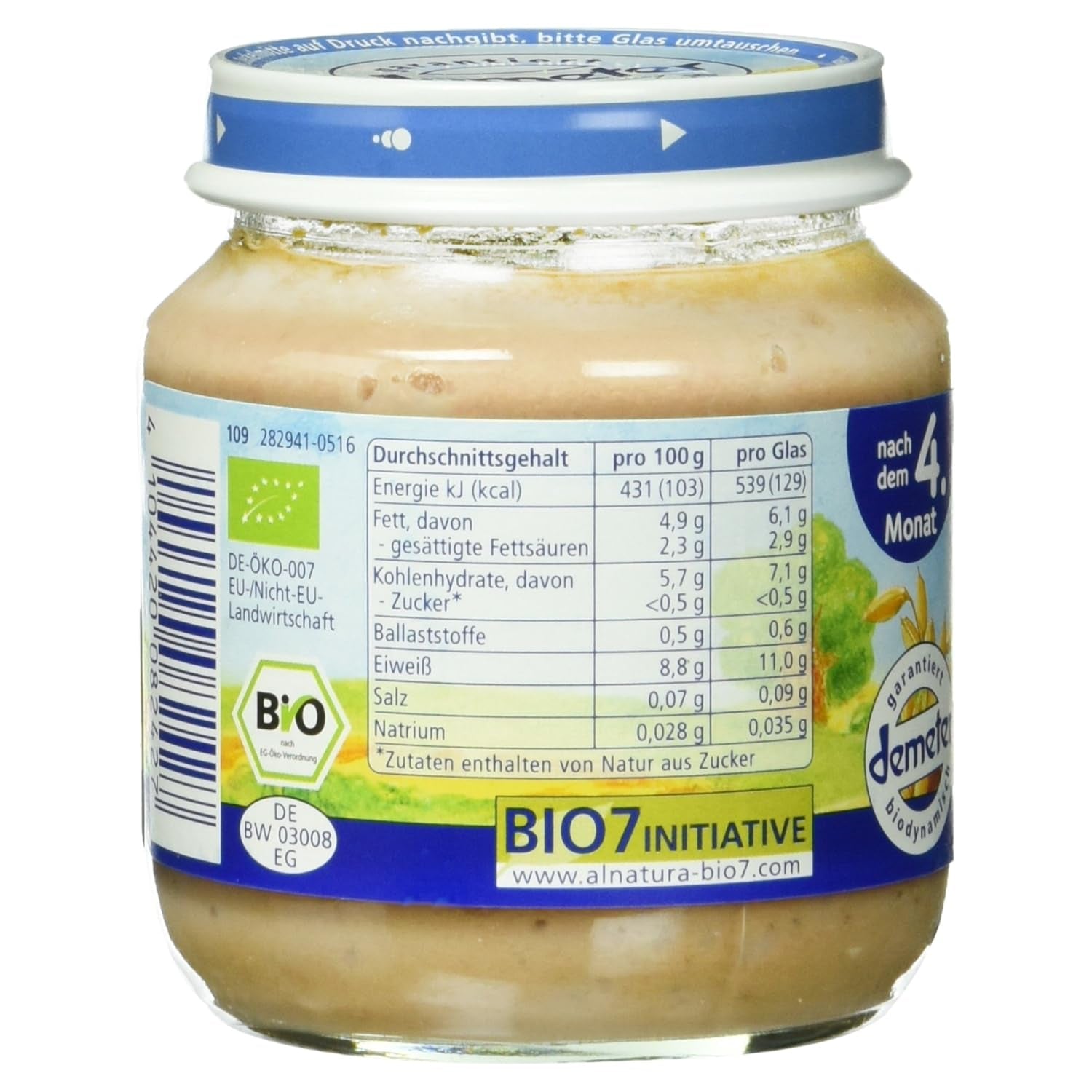 Preparato con carne di manzo biologica, 125 g