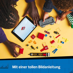 LEGO City Feuerwehrleiterfahrzeug - Feuerwehrauto Spielzeug mit 2 Feuerwehrmann Minifiguren für Jungen und Mädchen ab 4 Jahren - Lernspielzeug - Geschenk für Vorschulkinder 60463