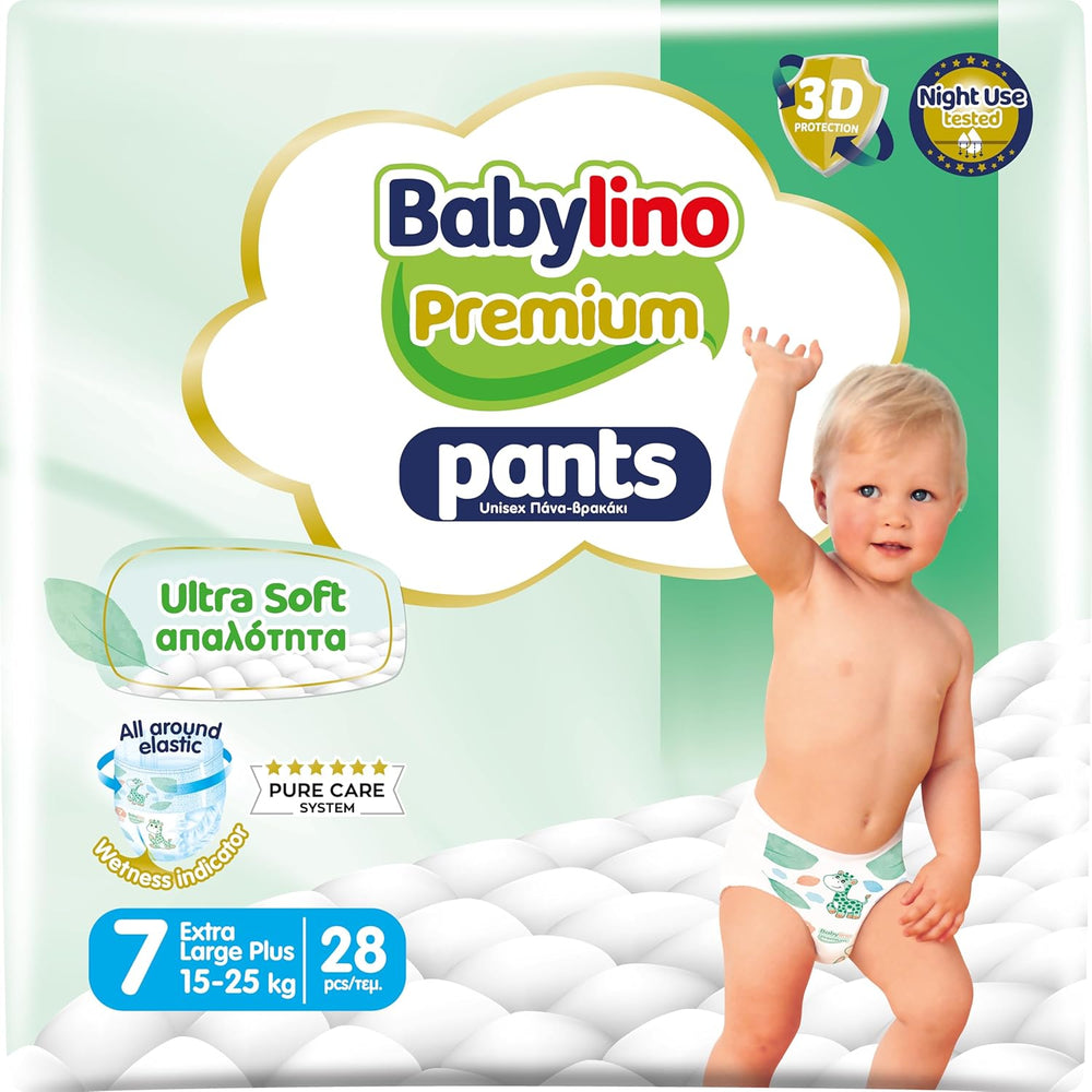 Pantaloni Premium, taglia 7, filtro ultra morbido, XL Plus (15-25 kg), 28 pezzi