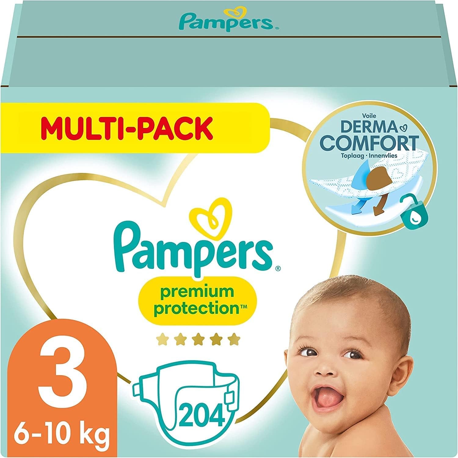 Pampers Premium Protection taglia 5, 152 pannolini, 11 kg-16 kg, la nostra protezione numero 1 contro pelle e perdite