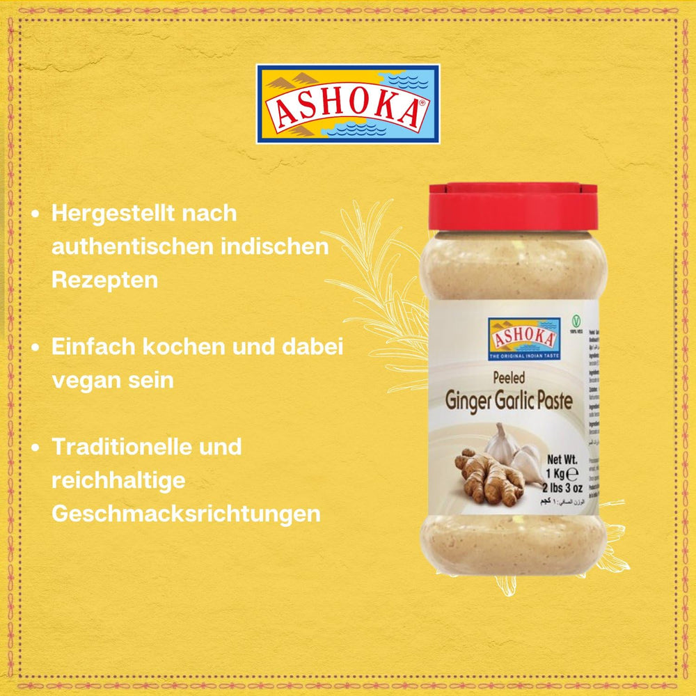 ASHOKA - Pasta Geschälte Ginger Knoblauch - (1 X 1 KG)