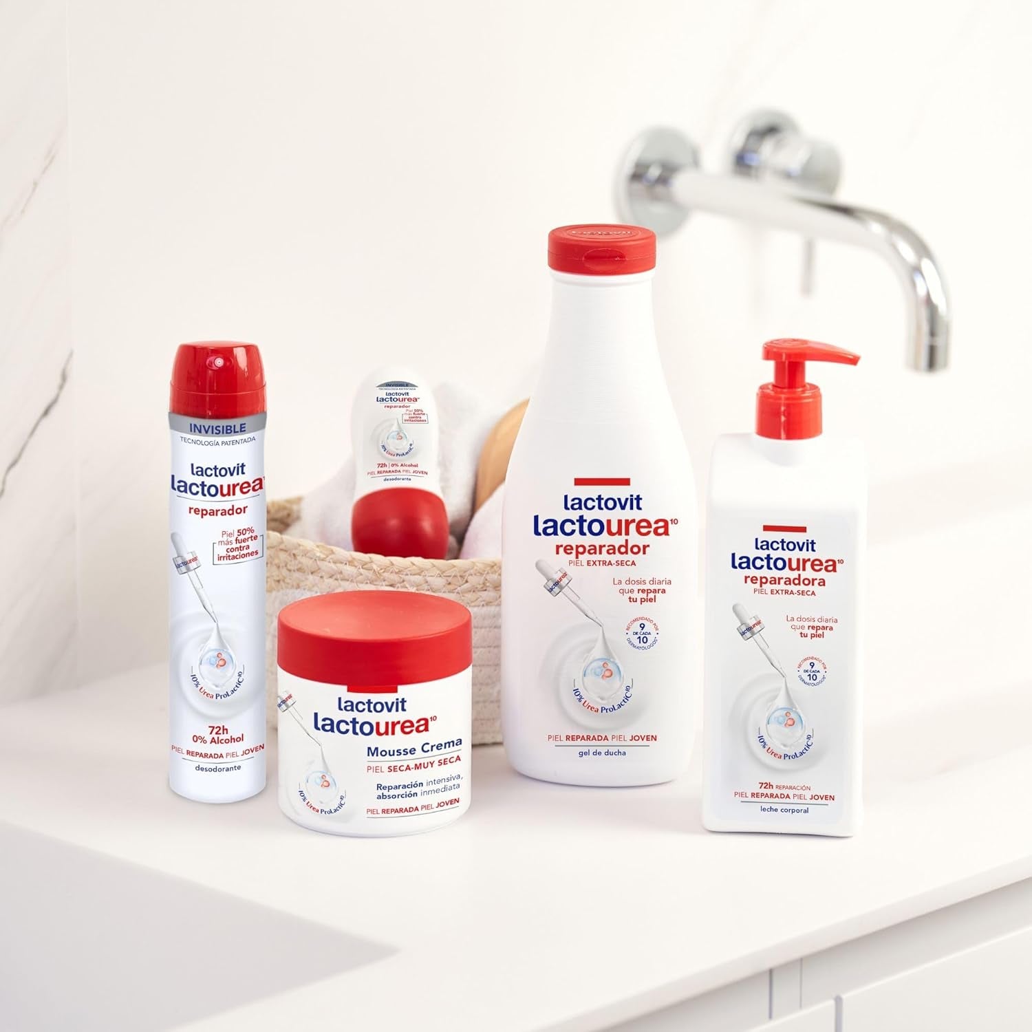 Lactourea reparierende Körpermilch mit Protein Calcium, sofortige Absorption, 48 Stunden Ernährung und Reparatur, geeignet für dry ed extra dry Haut, 800 ml