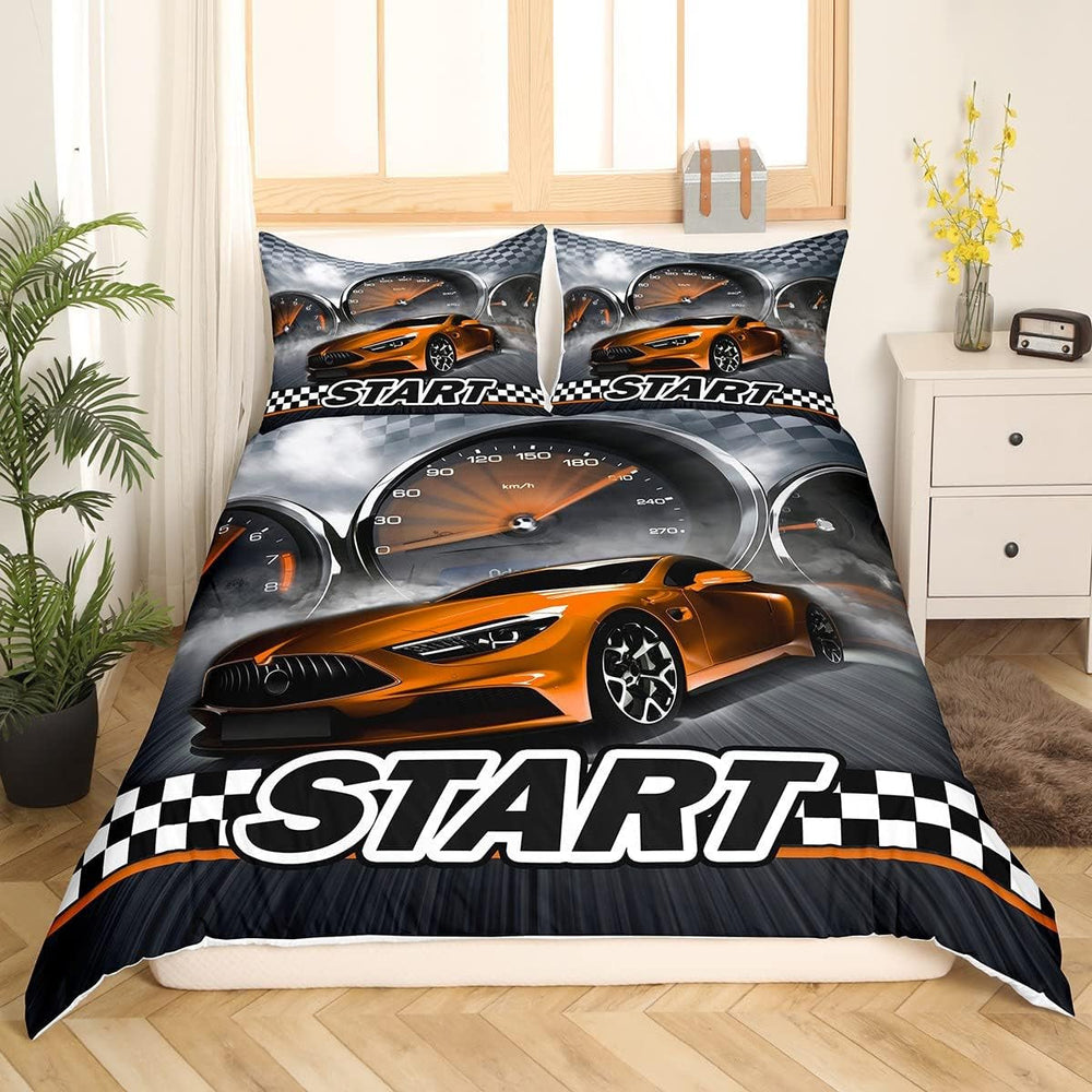 Jungen Cartoon Car Bedding Set 135X200,Kinder Bau Fahrzeuge Tröster Abdeckung Für Kind Kleinkind Teens,Dinosaurier Bettbezug,Traktor Maschinerie Bagger Bettdecke Abdeckung,Lkw Autos Bedtuffen Naty Shop Multi 2 155*220+80*80*1