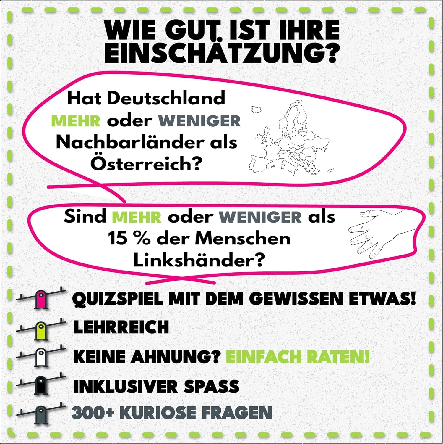 | Più oder Weniger Kartenspiel | Wie gut ist Ihr Verteilsvermögen? Gioco per adulti, famiglie e bambini | 2+ giocatori | Gioco di famiglia | gioco di viaggio |