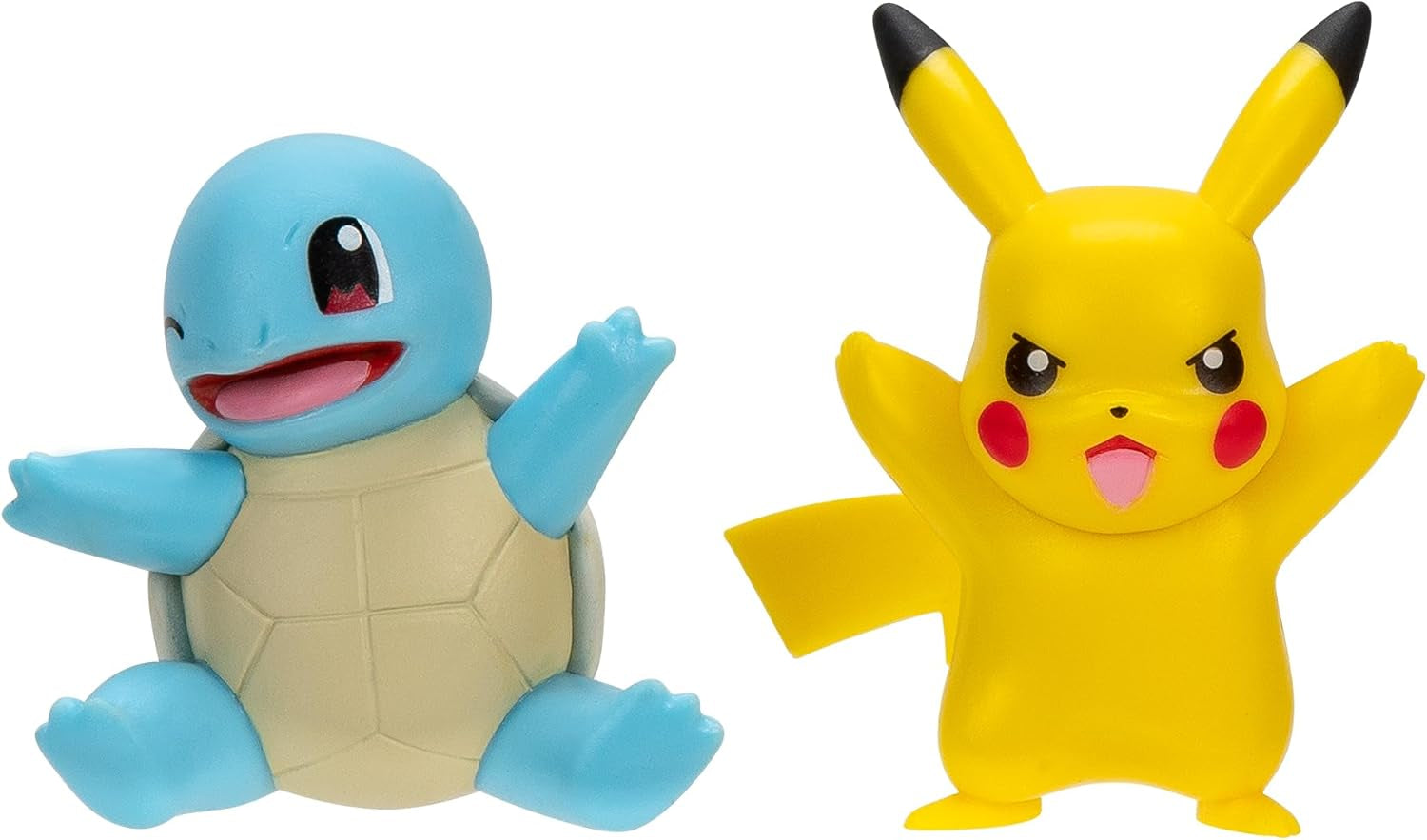 Pokémon PKW3586 - Battle Figure Pack - Pikachu e Schiggy Figure ufficiali dettagliate 5 cm ciascuna Action Figures Naty Shop Pikachu e Schiggy