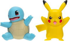 Pokémon PKW3586 - Battle Figure Pack - Pikachu e Schiggy Figure ufficiali dettagliate 5 cm ciascuna Action Figures Naty Shop Pikachu e Schiggy