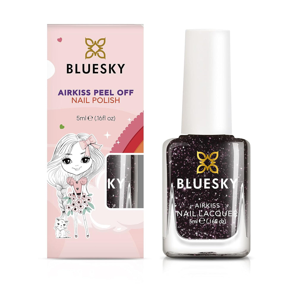 Bluesky Smalto per unghie per bambini - Marrone polvere di stelle, facile da applicare, non tossico, a base d'acqua, smalto piatto per bambini, 5 ml, 1 confezione
