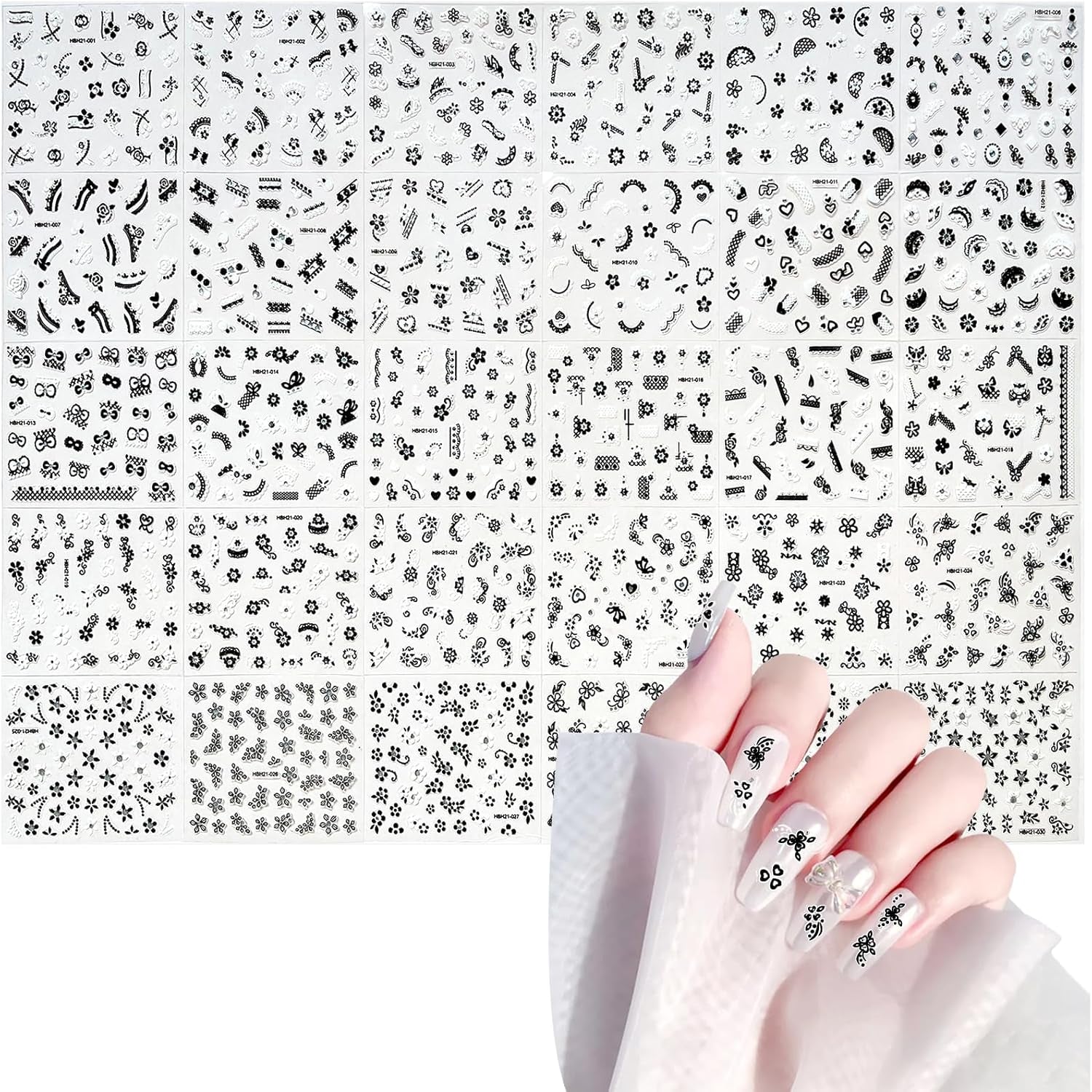 3D Nagelsticker Aurora 30 Blatt Gold Nail Art Sticker Selbstklebend Nagelaufkleber Holografisches Stern Herz Dekoration Nageldesign Zubehör