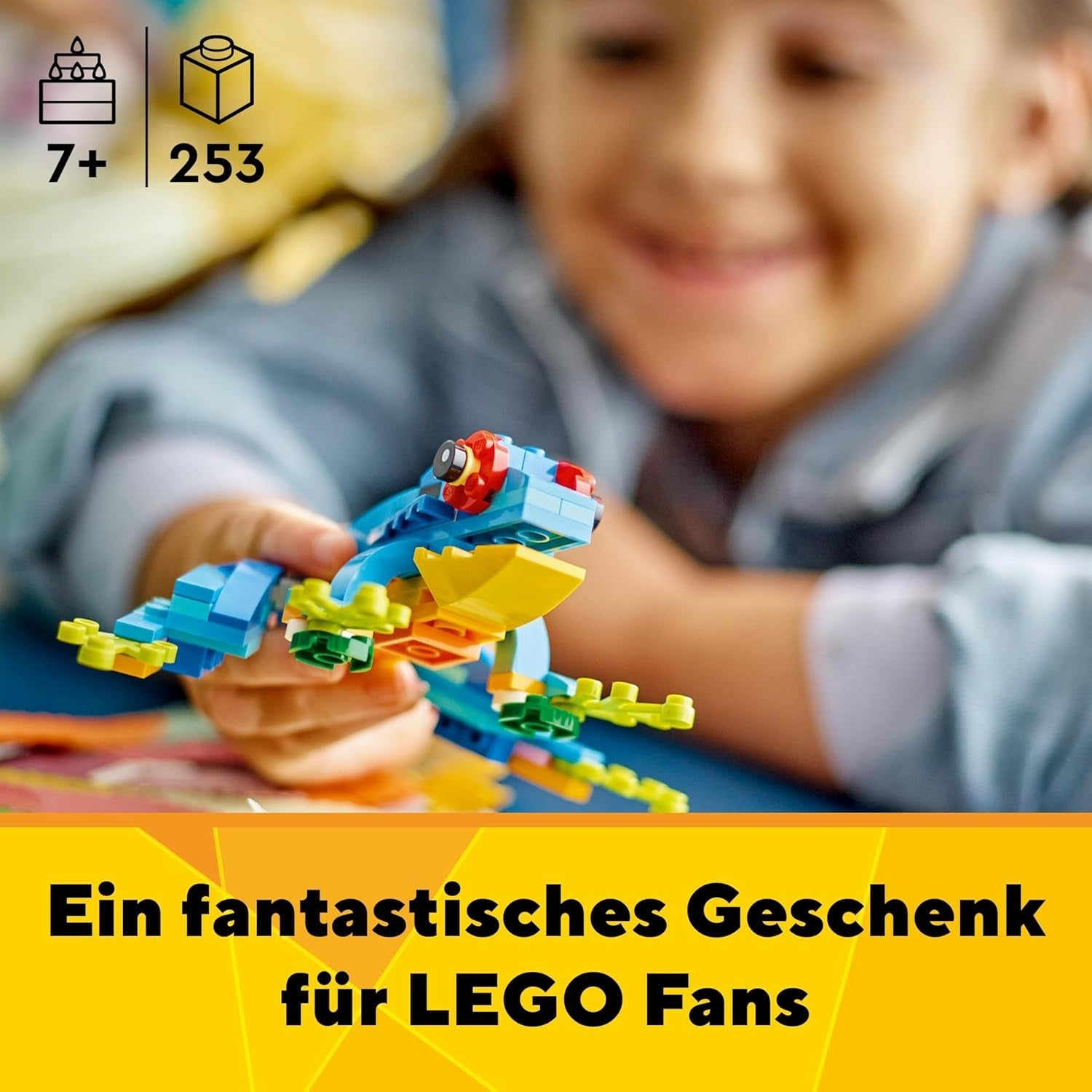 LEGO Creator 3in1 Exotischer Papagei - Konstruktionsspielzeug mit DREI Tierfiguren - Spielzeug mit Papagei, Fisch und Frosch Minifiguren - Kreatives Geschenk für Mädchen und Jungen ab 7 Jahren 31136
