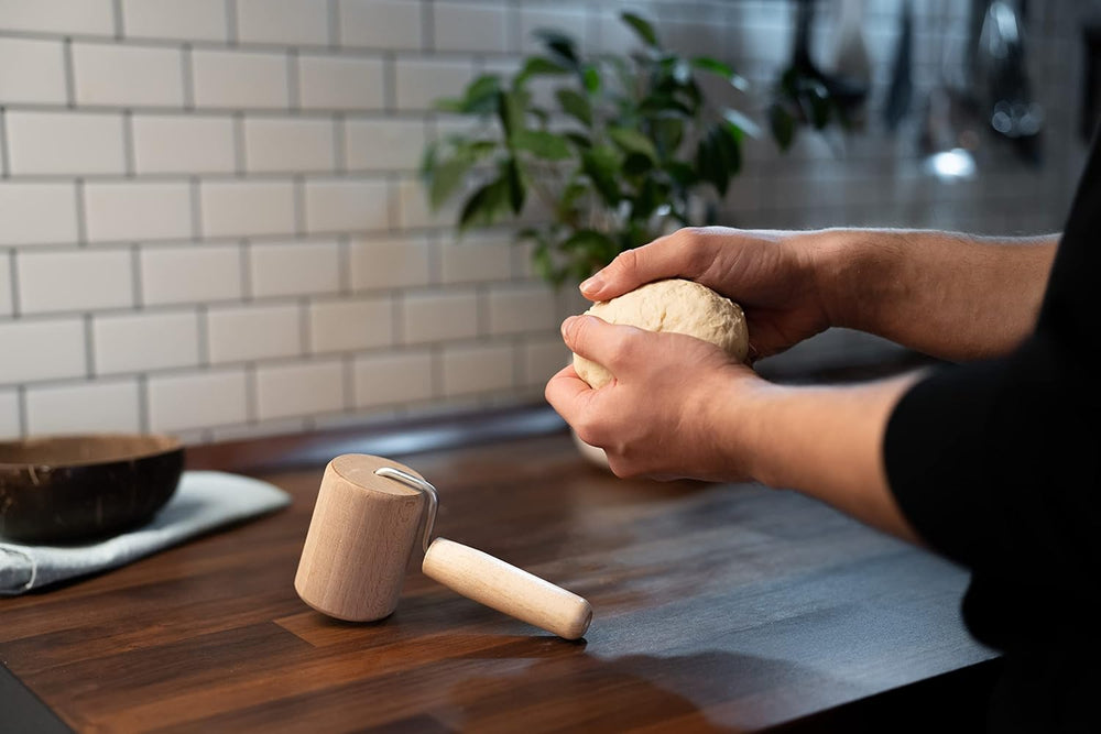 Chinchilla® Backblechroller/Teigroller zylindrisch aus Buchenholz | L'aiutante stabile per la cucina | Prodotto in Germania | Nachhaltige Qualität aus Deutschland | 18 x 5 cm