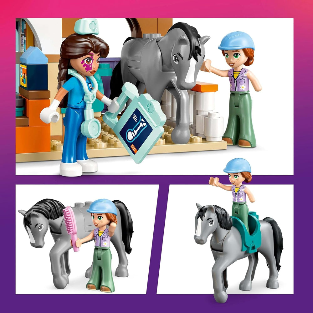 LEGO Friends Gabinetto veterinario per cavalli e animali domestici, set da costruzione e da gioco per giochi di ruolo fantasiosi con 3 minifigure e 5 personaggi di animali, idea regalo per ragazze di 7 anni 42651 Set da costruzione Besuche den LEGO-Store