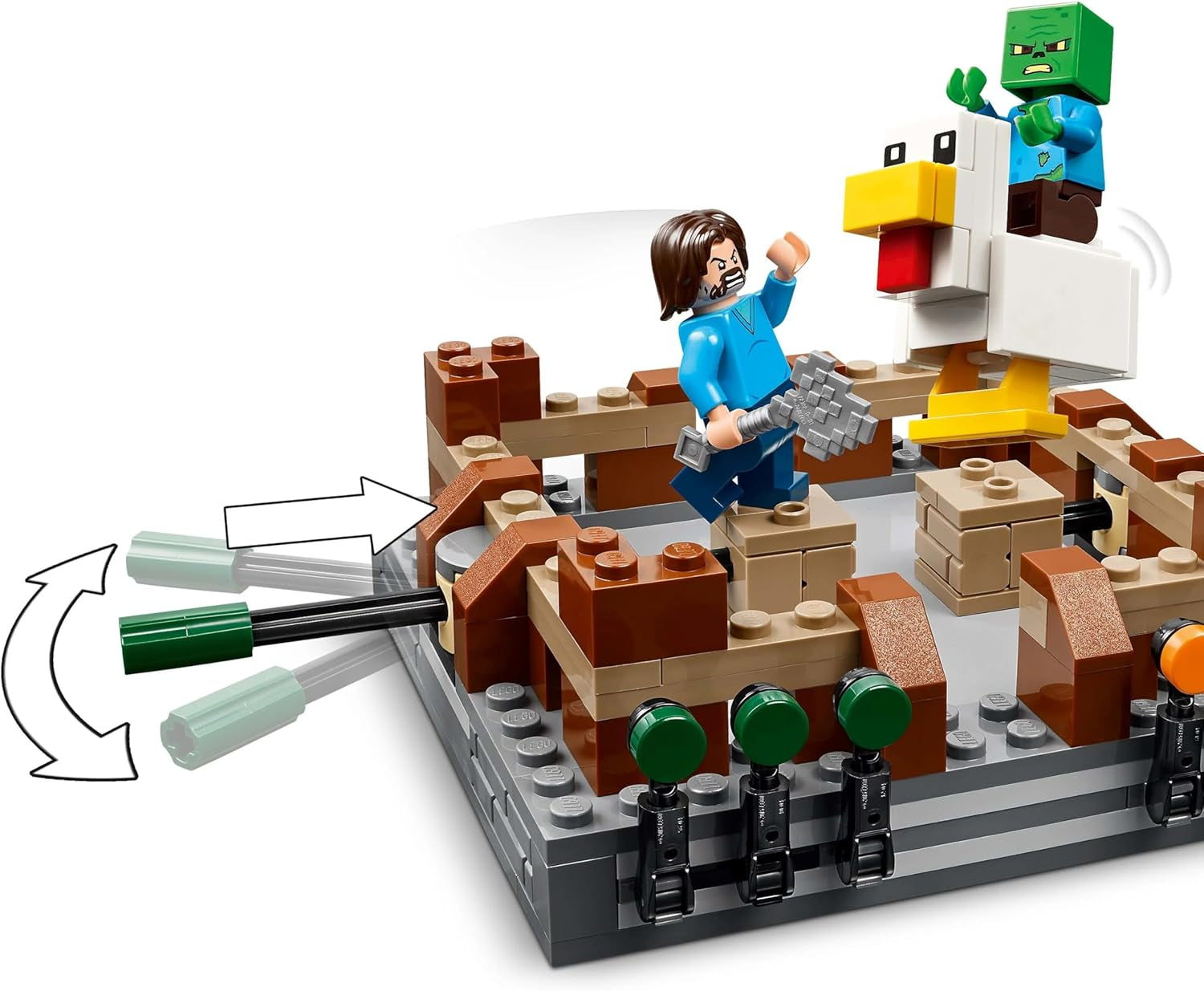 LEGO Minecraft Maniero nella foresta con ring da boxe - Set da gioco con zombi e Oberborst - Giocattolo da costruzione interattivo con attrezzatura e binari - Regalo per ragazzi e ragazze 10+ - 21272 Set da costruzione Besuche den LEGO-Store