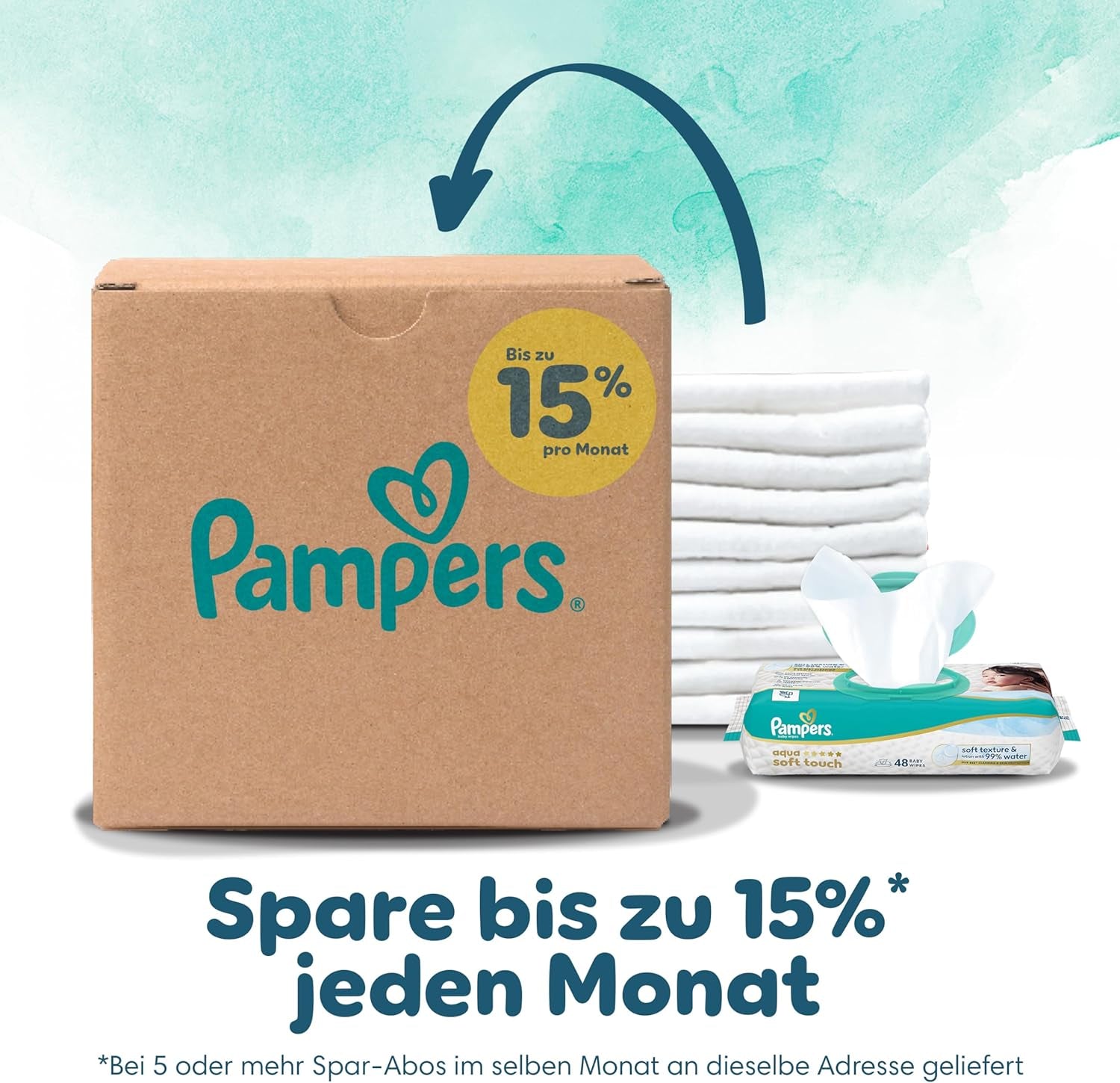 Pannolini Pampers Harmony taglia 2, 204 pannolini, 4kg-8kg, protezione delicata della pelle con protezione Pampers al 100%