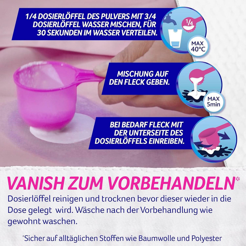 Vanish Oxi Action Powerwhite Powder - 1 X 1.125 Kg - polvere smacchiatore migliorativo per bucato senza cloro - per bucato bianco Detersivi Bucato Naty Shop