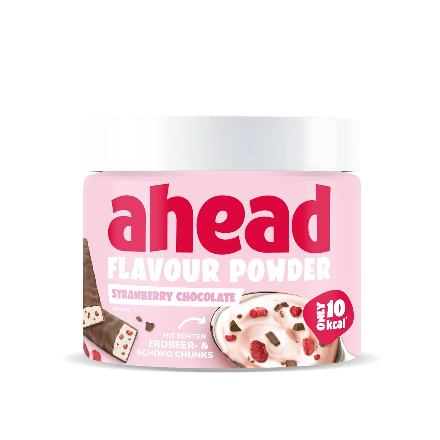 Ahead Flavor Powder, Cioccolato alla fragola 250 grammi, 83 porzioni Arome Naty Shop Cioccolato alla fragola