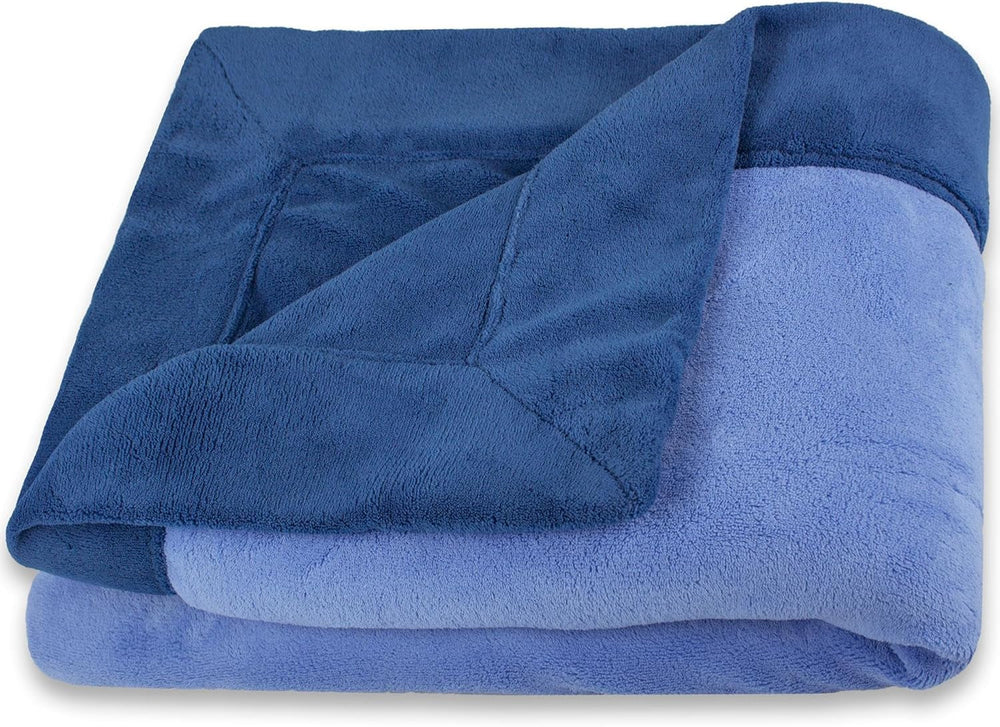 Soffice coperta Celinatex 150 X 200 Cm coperta per divano azzurra calda morbida coperta in microfibra Pile Oeko-Tex Montreal Letti e coperte Besuche den CelinaTex-Store Blu scuro / blu 130 X 170 Cm