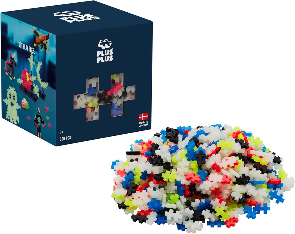 Plus-Plus 9604262 Geniales Konstruktionspielzeug, Regenbogen, Kreativ-Bausteine ​​​​Tube, 240 Teile