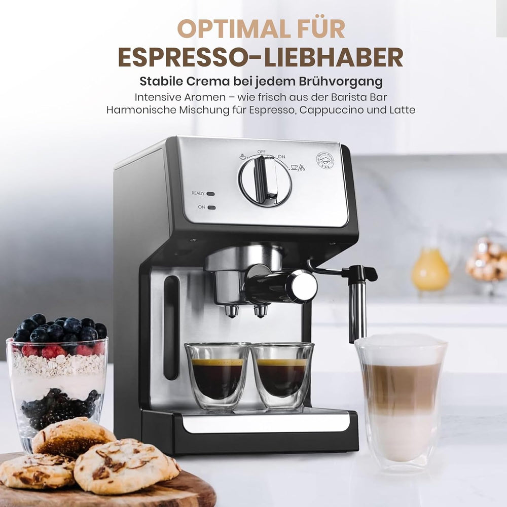 Cafferato Caffè Gran Crema – 1 kg boabe de cafea | Espresso italian | Aciditate scăzută, cu note de nucă și ciocolată | Boabe întregi pentru espresso și specialități de cafea | Cu supapă de aromă