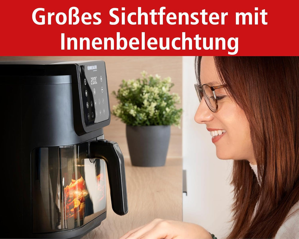 ROMMELSBACHER Friggitrice ad aria calda con finestra FRH 1700, 10 programmi, silenziosa Elettrodomestici Naty Shop
