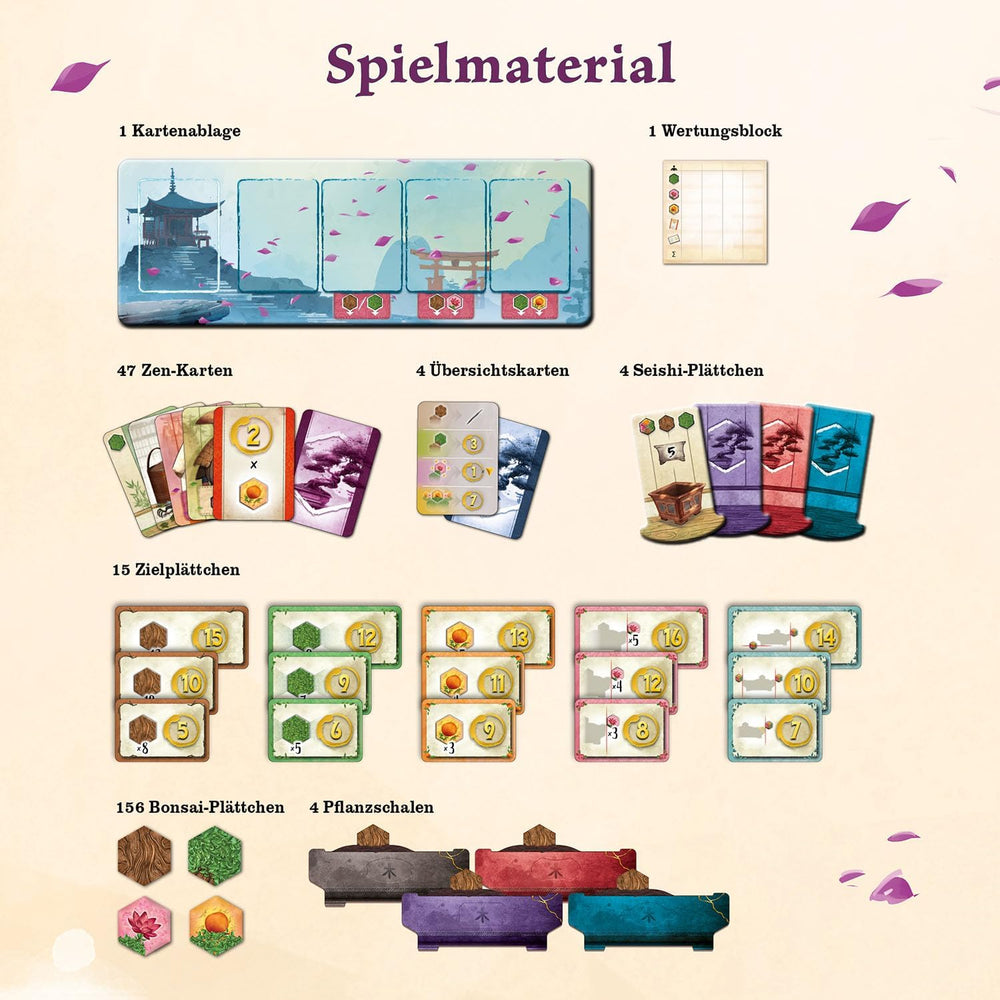 KOSMOS 684259 Bonsai, gioco da tavolo tattico con regole semplici e una vasta gamma di giochi, party game per 1-4 giocatori dai 10 anni in su.