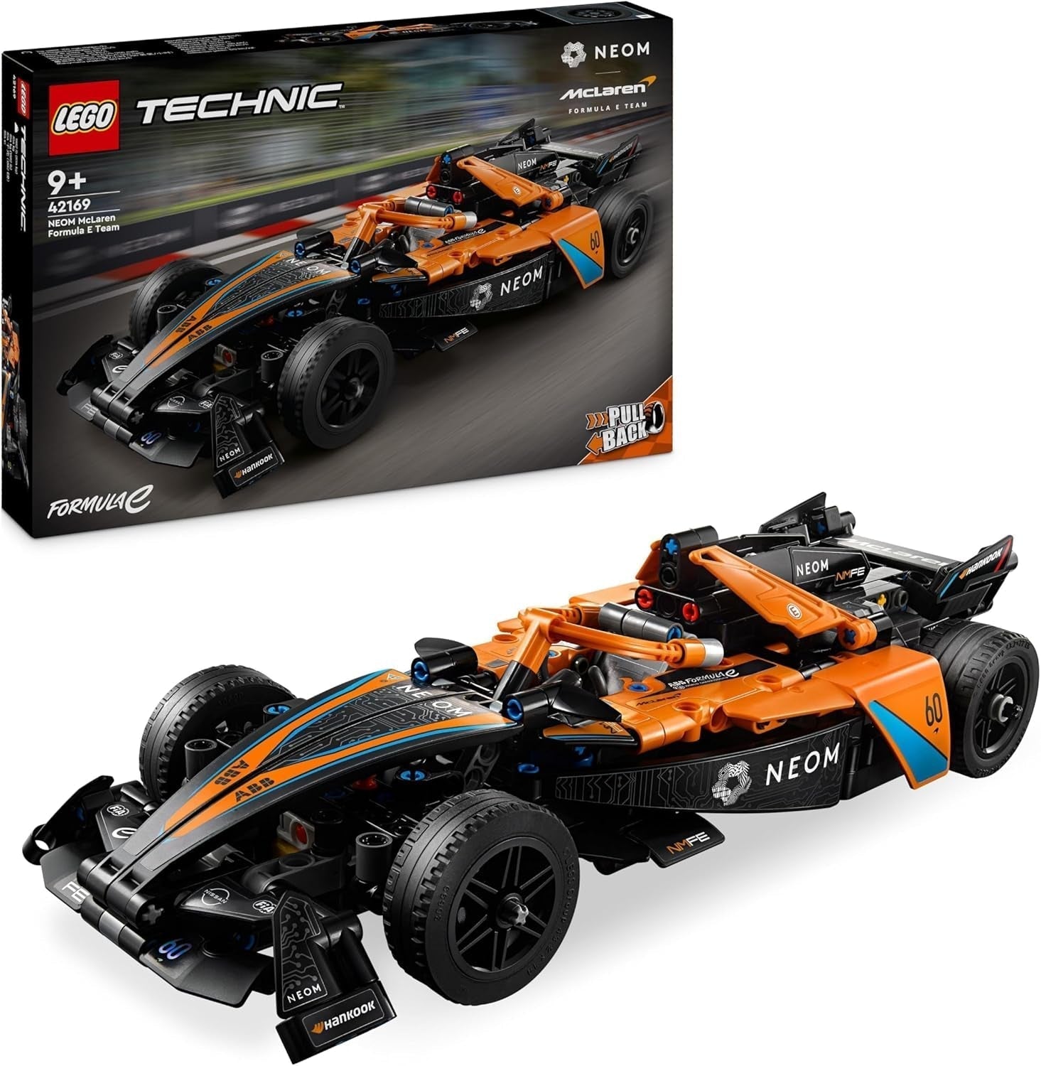 LEGO Technic NEOM Mclaren Auto da corsa di Formula E, Auto da corsa Giocattolo per ragazzi e ragazze di 9 anni, Kit modello di auto, Decorazione per la camera dei bambini, Idea regalo di compleanno 42169 Set di costruzione Besuche den LEGO-Store Single
