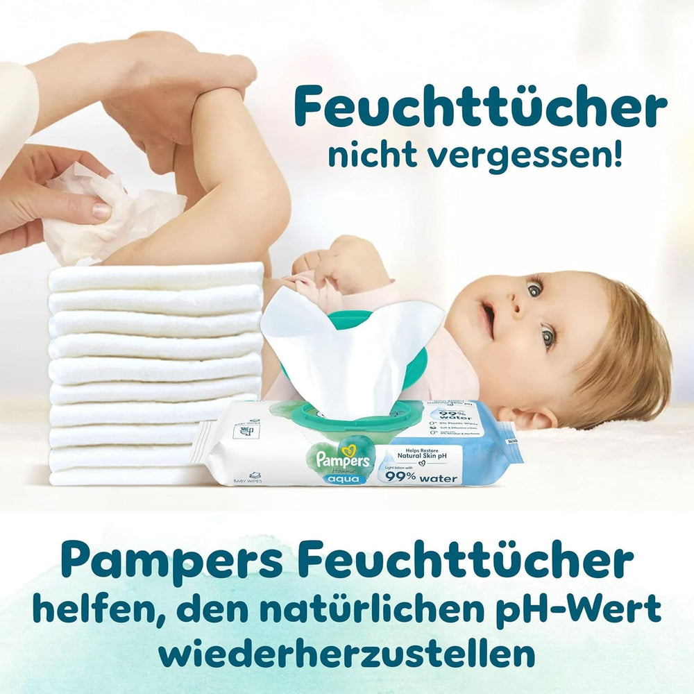 Scutece Pampers Harmony mărimea 4, 174 scutece, 9 kg-14 kg, protecție delicată a pielii cu protecție 100% Pampers