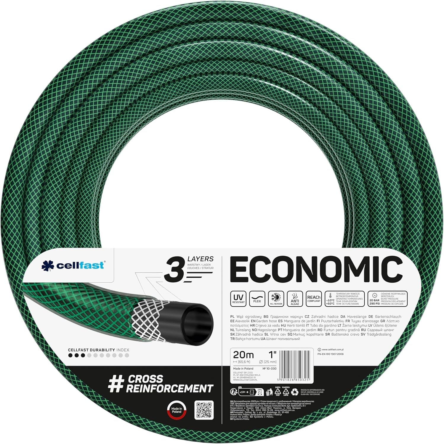 Furtun de grădină Cellfast ECONOMIC 20m, 5/8”, 10-010