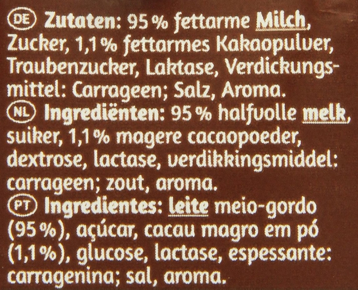 Latte al cioccolato, 250 ml