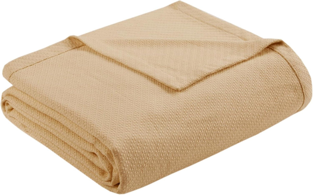 Madison Park Luxury Liquid Cotton Coperta morbida e confortevole di alta qualità in 100% cotone filato ad anelli per divano letto o divano Blush Full/Queen Piumini e trapunte Naty Shop Linens Twin