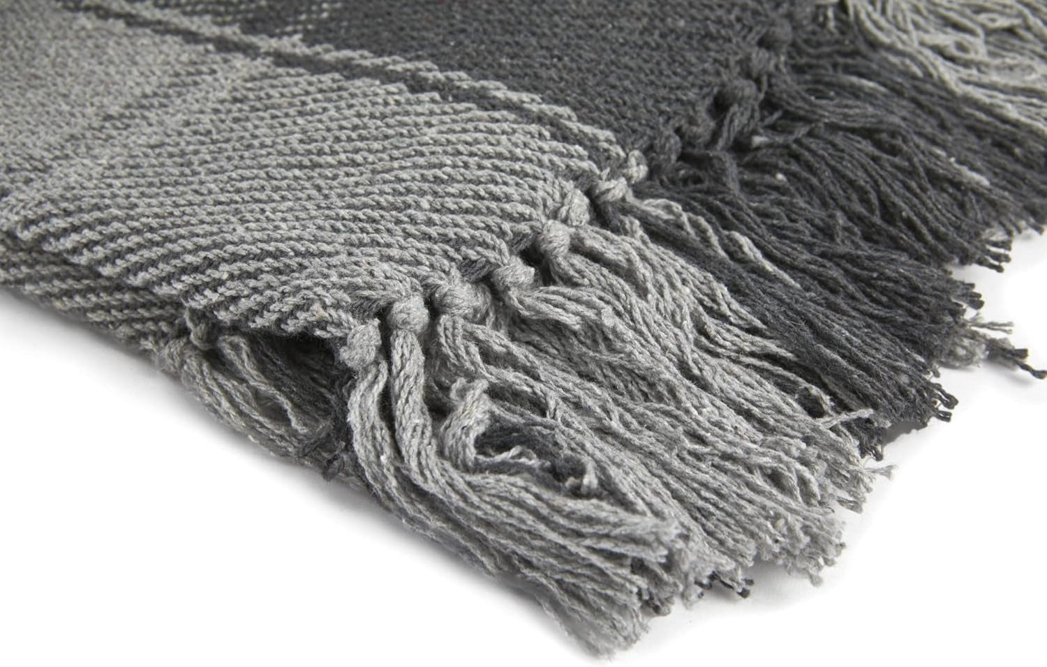 Plaid Frisco, Cotone riciclato, Tradizionale, Plaid, Per sedia, divano, divano, plaid, coperta, Antracite, 127 X 152 Cm Letti e coperte Emma Barclay