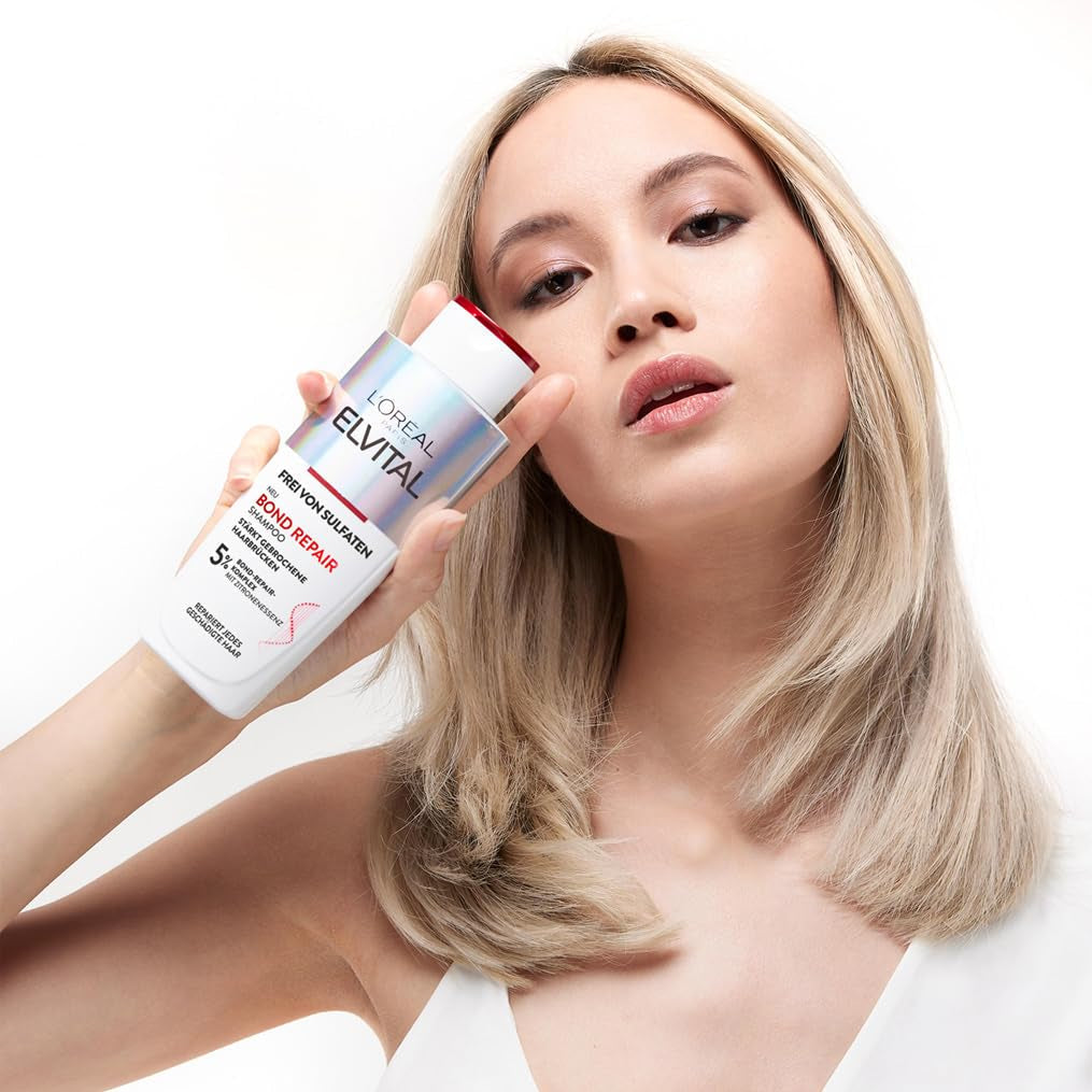 L'Oréal Paris Elvital Bond Repair Shampoo, detergente delicato per la riparazione dei capelli Doccia e bagno L'Oréal