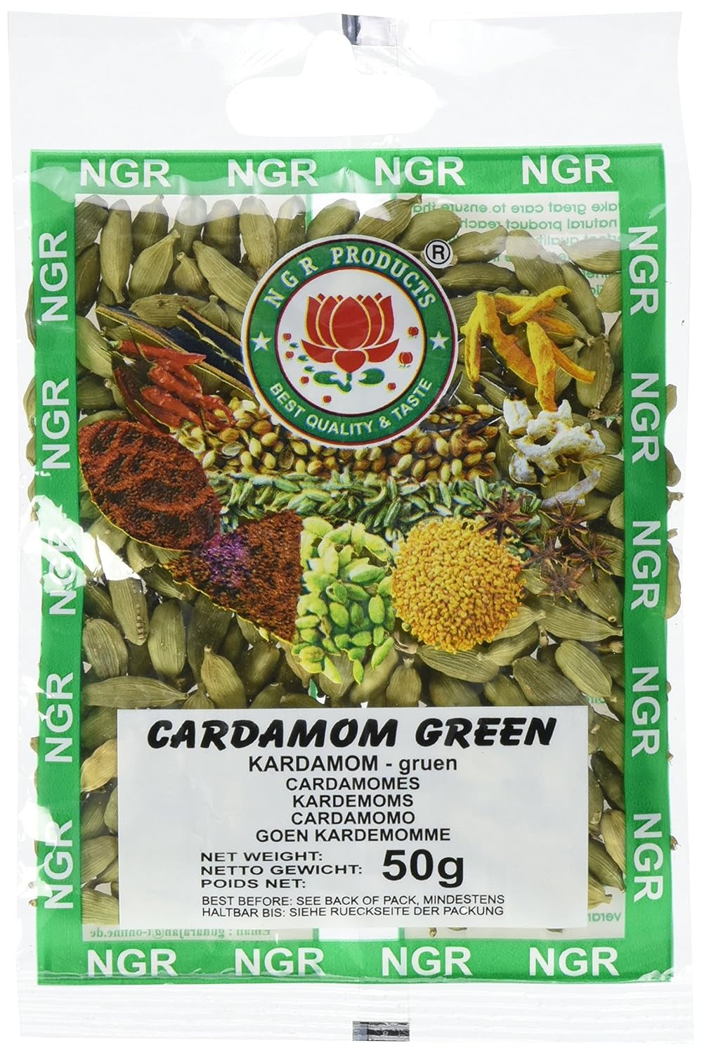 Cardamomo, verde, intero, 50g (1 confezione da 50g)