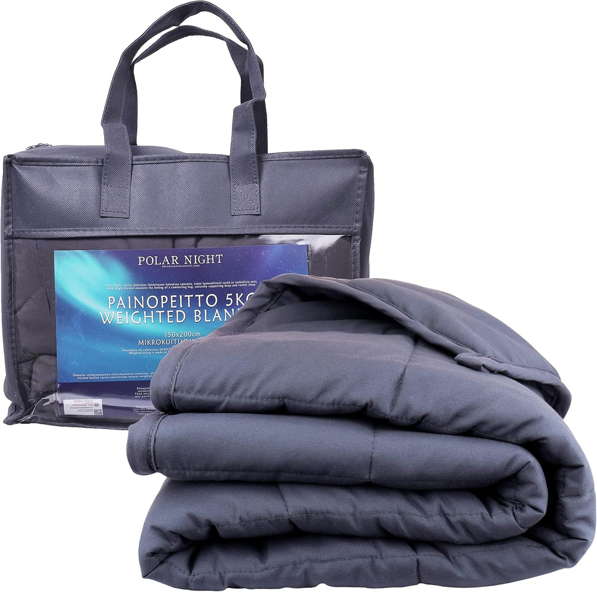 Coperta ponderata Polar Night per adulti 150 X 200 Cm, 9 Kg - Coperta ponderata per un sonno profondo, coperta pesante, coperta terapeutica in microfibra al 100%, coperta rilassante Oeko-Tex® 100 Comforter Letti e coperte standard Polar Night 150 X 200 Cm 9,0 Chilogrammi
