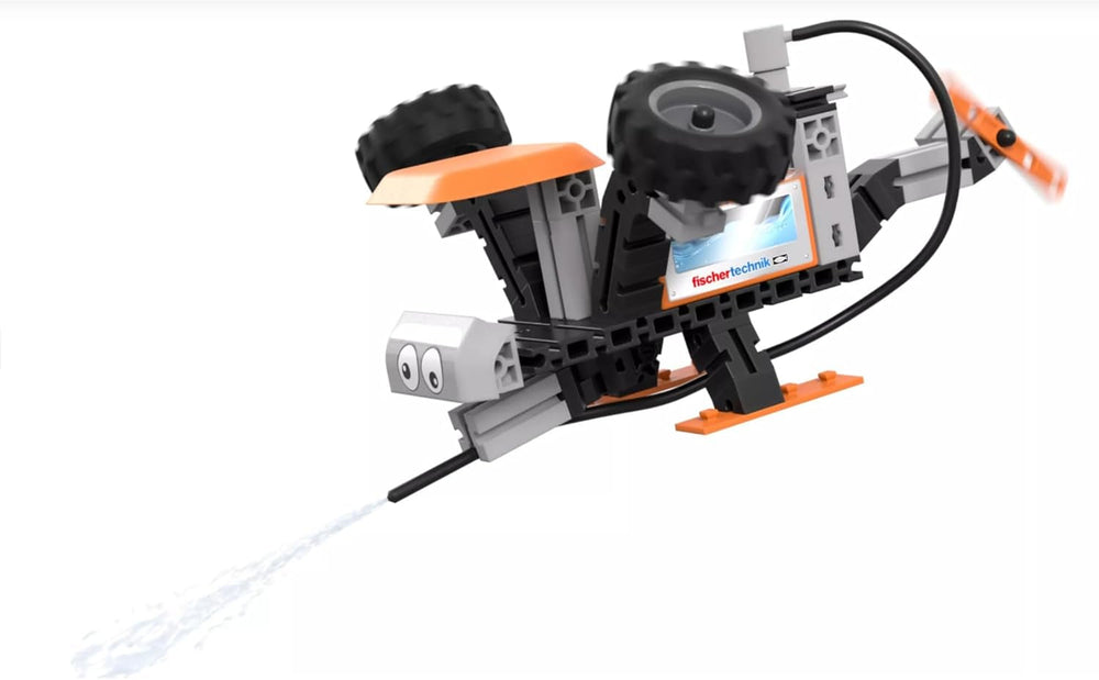 fischertechnik Junior Pro 576100 – Konstruktionsspielzeug für Kinder, Baukasten mit 7 Modellen inkl. Löschfahrzeuge, ab 5 Jahren, orange