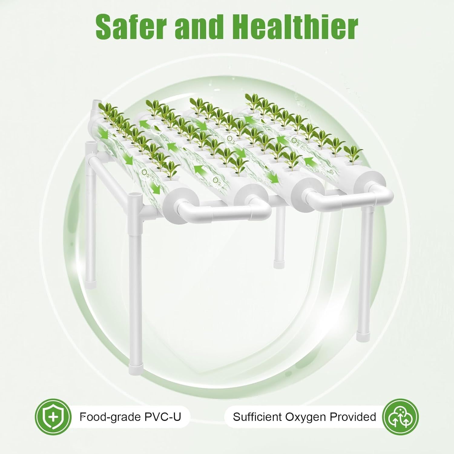 Coltura idroponica verticale 1 strato 36 posizioni Torre idroponica 3,5x4,5 cm Cestino idroponico Garden Grow Box verticale Set completo Esperimento idroponico