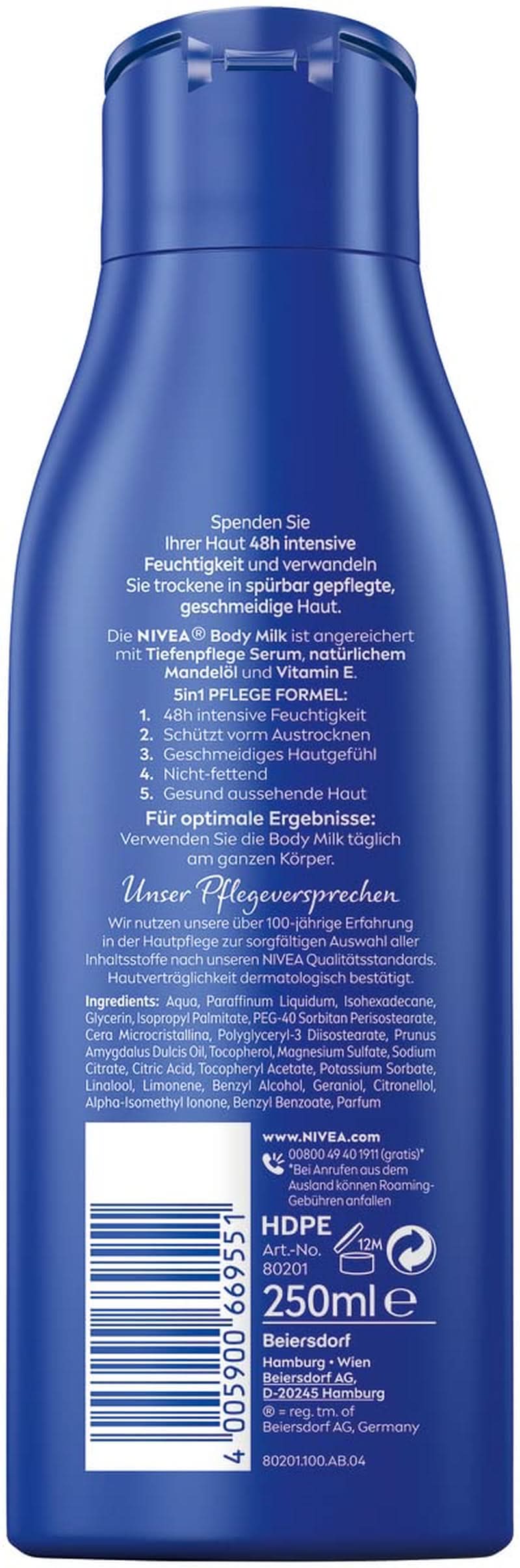 NIVEA Latte Ricco Corpo, 250 ml Cosmetica e Bellezza Naty Shop
