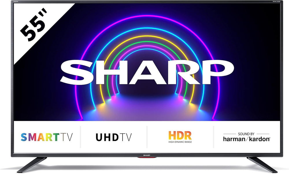 Televizor Android SHARP 50DJ6E, 126 cm (50 inch), 4K Ultra HD, LED TV (Smart TV fără ramă, Harman Kardon), 2023