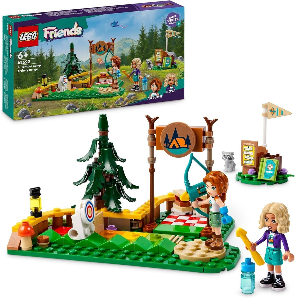 LEGO Friends Tiro con l'arco al campo avventura Giocattolo costruibile per bambini con arco e frecce, 2 personaggi e un lavandino, per ragazze e ragazzi dai 6 anni in su 42622 Set da costruzione Besuche den LEGO-Store Titolo predefinito