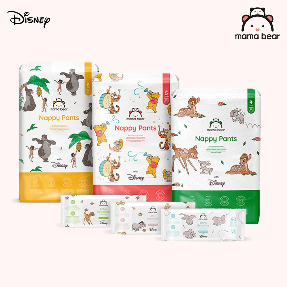 Marchio Amazon: Mama Bear Pannolini Disney, taglia 5 (12-17 kg) - Scatola mensile, bianco, 140 pezzi (2 confezioni da 70)